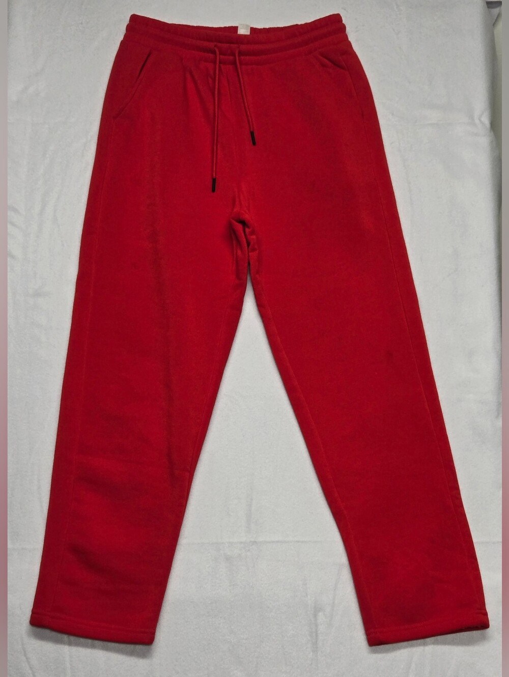 Urban Edge S Red Polyester Sweat Pants Joggers Athleisure Elastic Waist